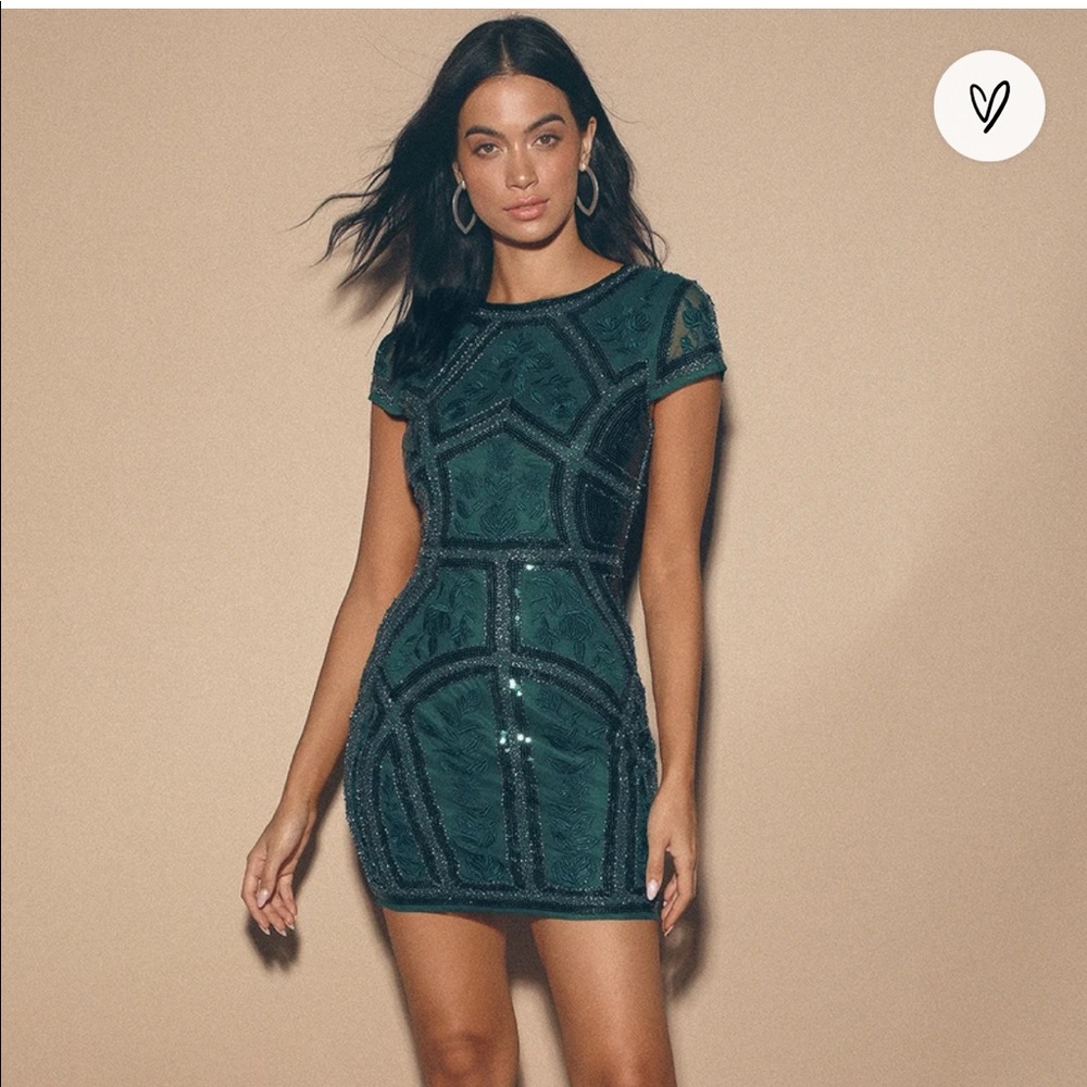 Lulus Spread Your Shine Dress - Emerald